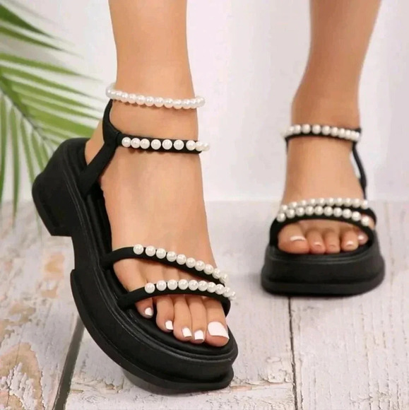 Summer New Women's Wedge Sandals, Fashionable And Versatile With Thick Soles - Picture 2 of 7